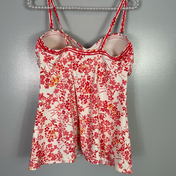 Lands’ End Coral floral tankini size 10 - Picture 4 of 9